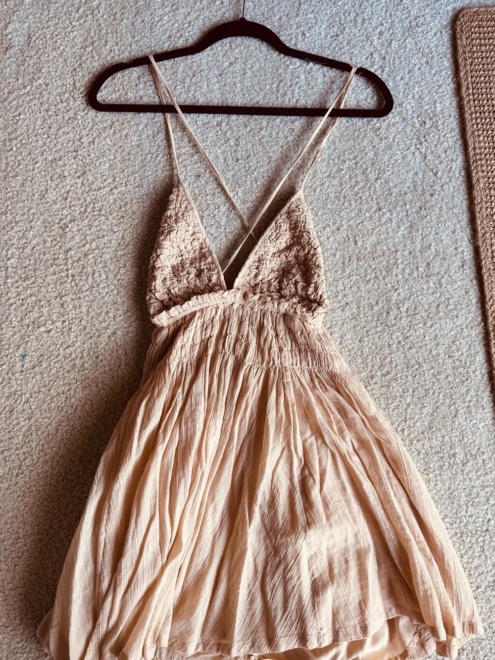 Free People Forever Favorite Mini Dress Peach sands/beige - Picture 8 of 8